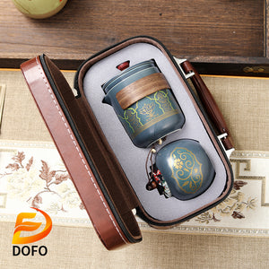 Western Regions Style Ceramic Travel Set (Chinese Tea Set)