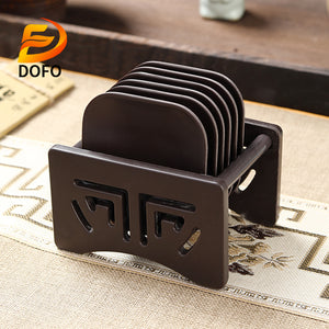 Bakelite Square Coaster and Hollow Storage Rack(chinese tea set)-1