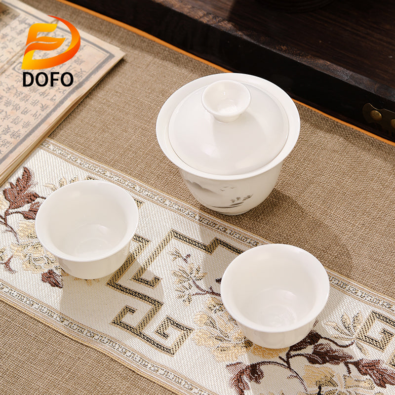 Old Man Fishing Gaiwan Travel Tea Set（chinese tea set）-1