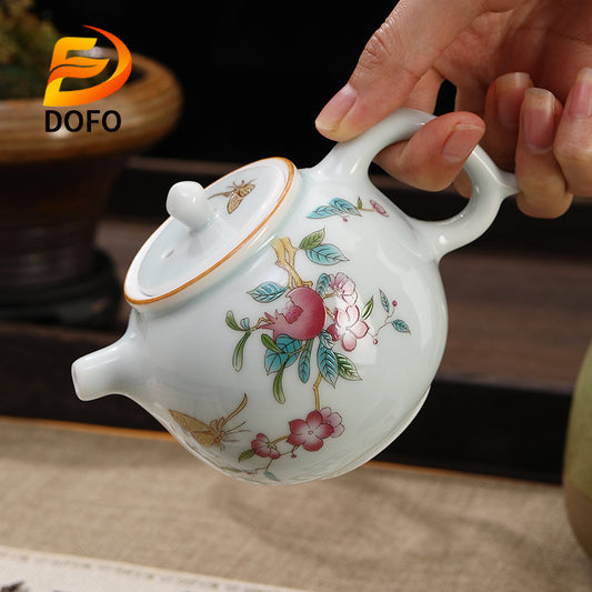 Celadon wishful teapot tea set-2