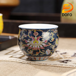Color-changing tea tray and two cloisonné teacups（Chinese tea set）-3
