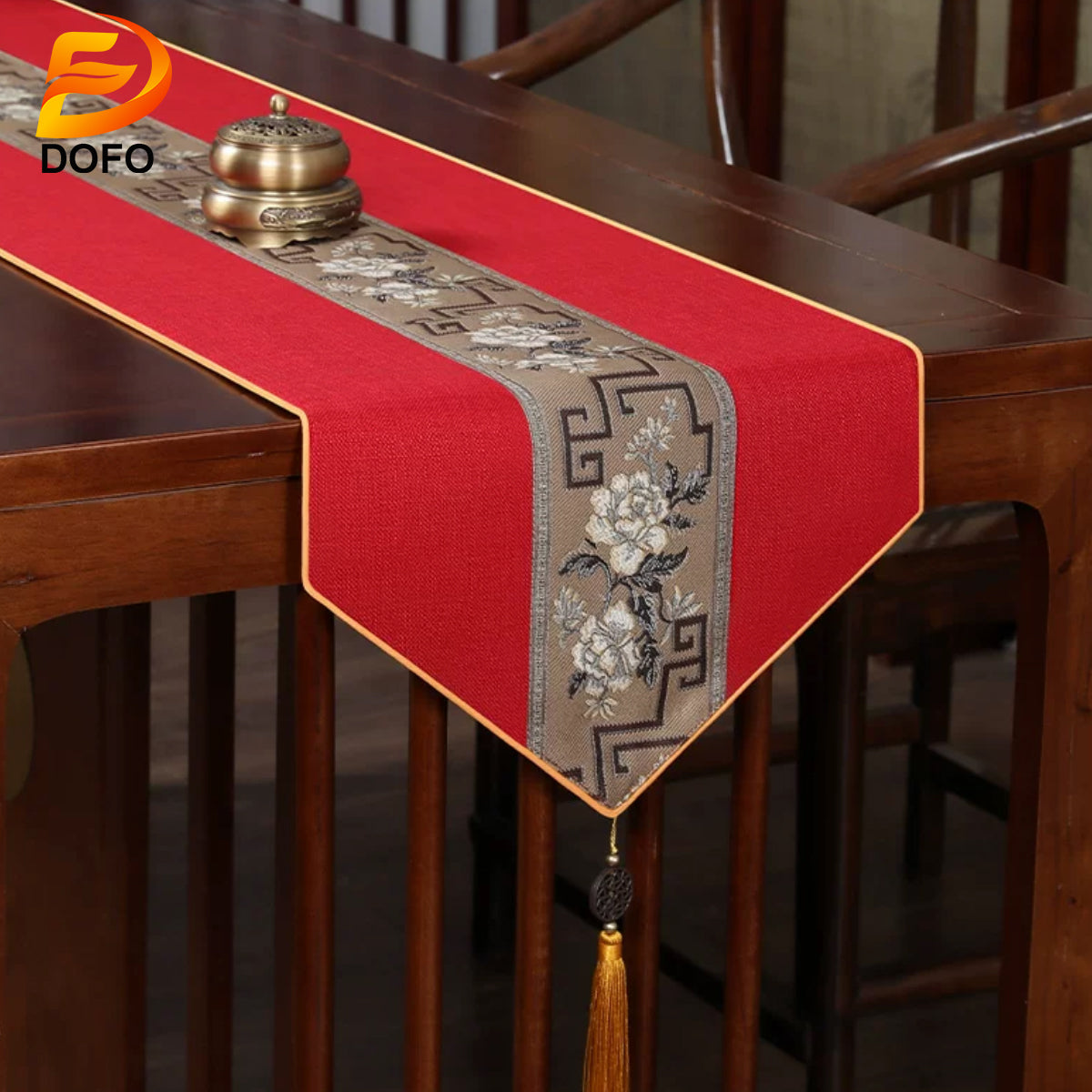 New Chinese Zen Table Runner (Chinese Tea Set)