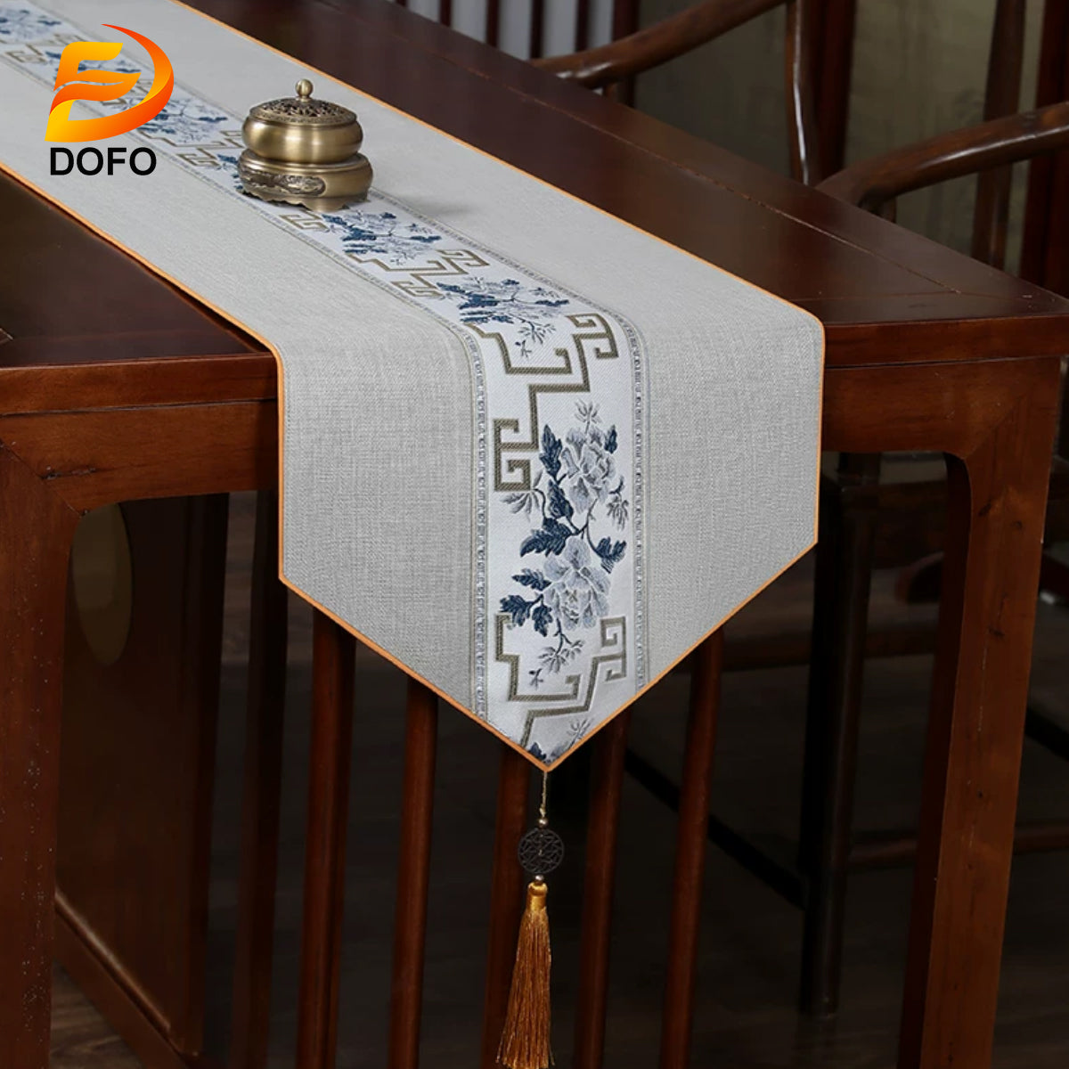 New Chinese Zen Table Runner (Chinese Tea Set)