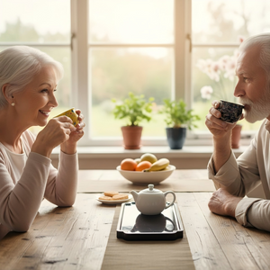 Color-changing tea tray and two cloisonné teacups-1