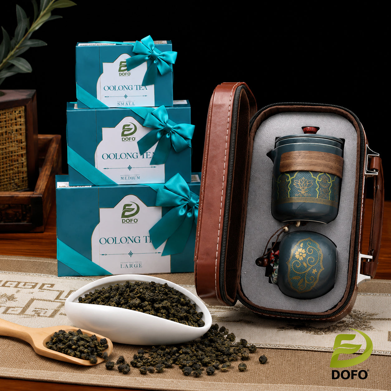 Dong Ding Oolong Tea（2oz/56.7g）with Western Regions Tea Set
