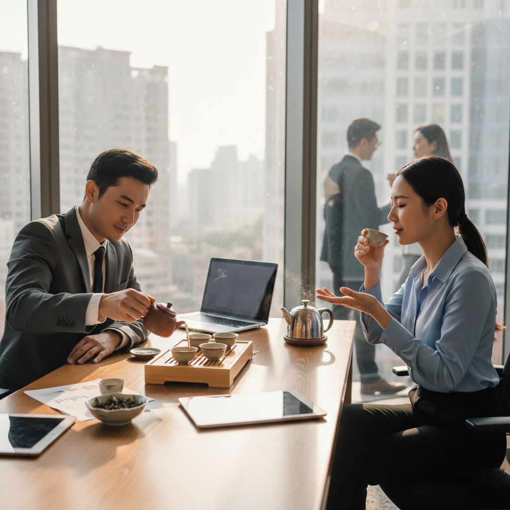 Drinking black tea - afternoon tea-3