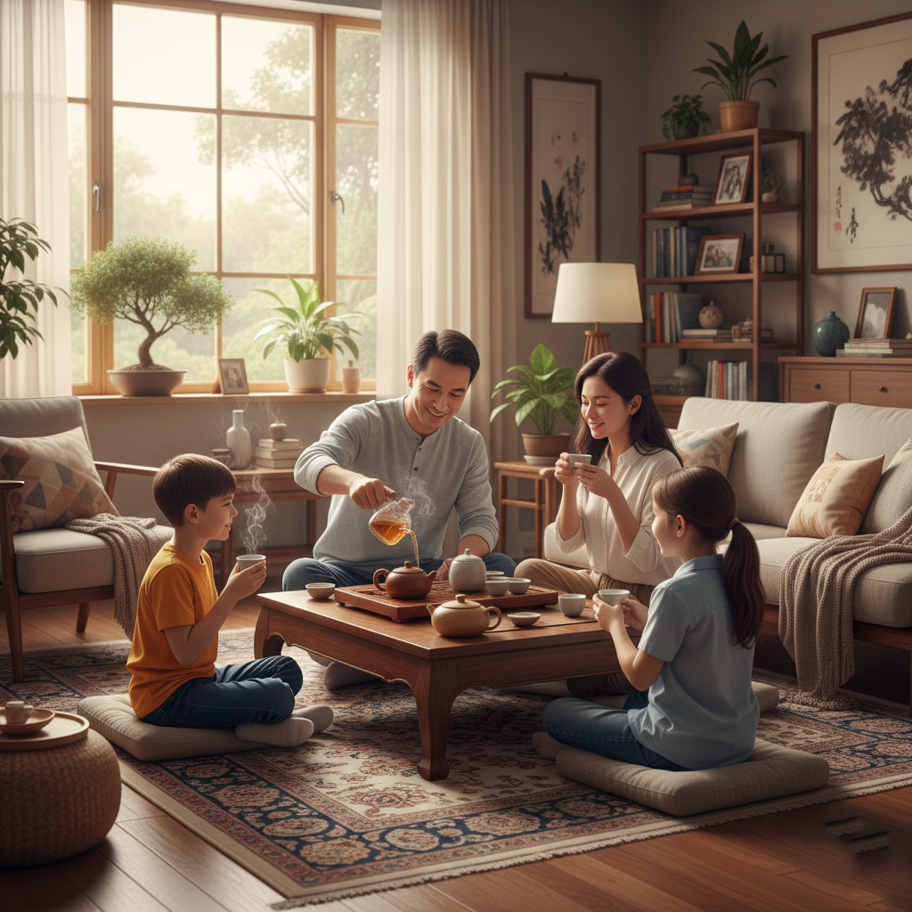 Drinking black tea - afternoon tea-4