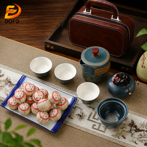 Green Mandarin(Xiaoqinggan) Pu-erh Tea（1.8oz/50g）with Western Regions Tea Set