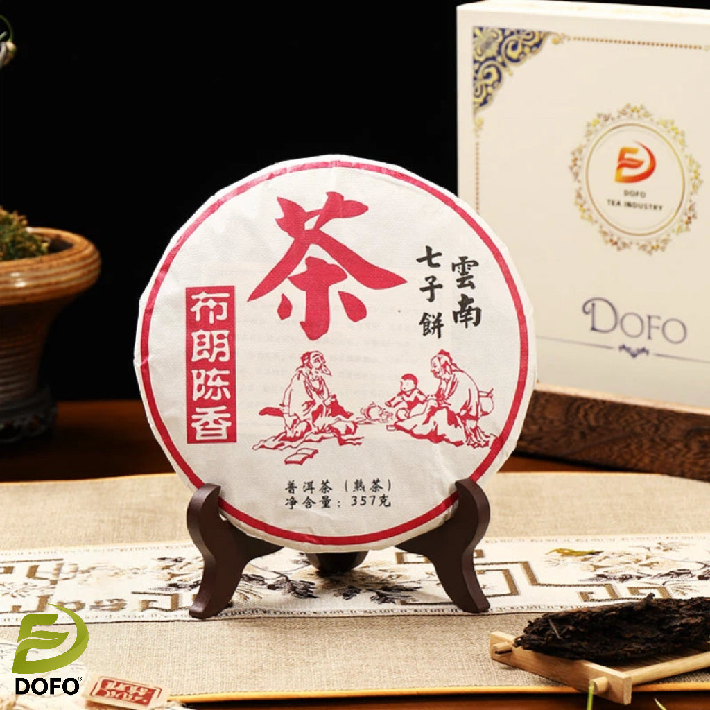 Bulang Chenxiang Ripe Pu'er Tea Cake
Brown Aged Fragrant Ripe Pu'er Tea Cake