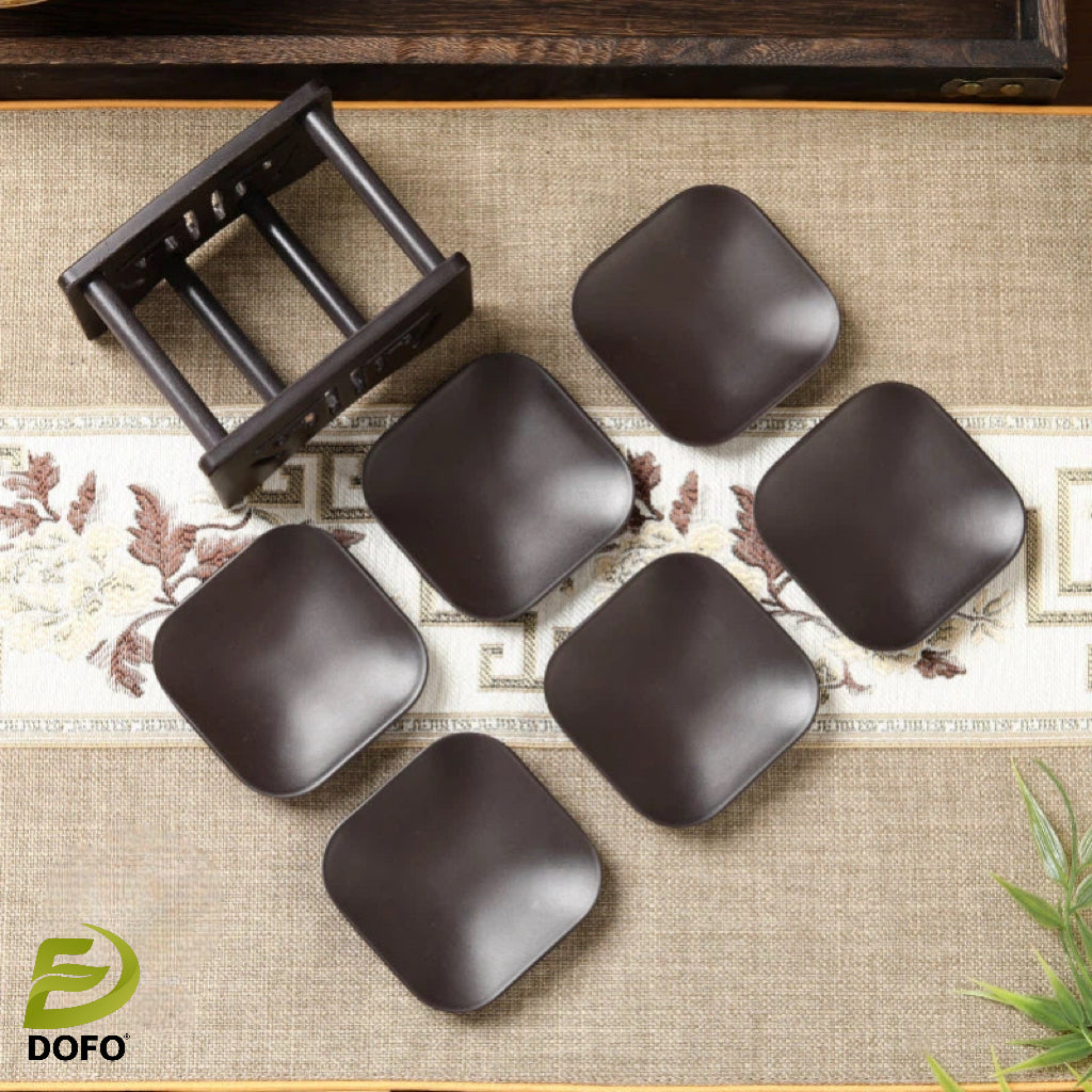 Bakelite Square Coaster and Hollow Storage Rack(chinese tea set)