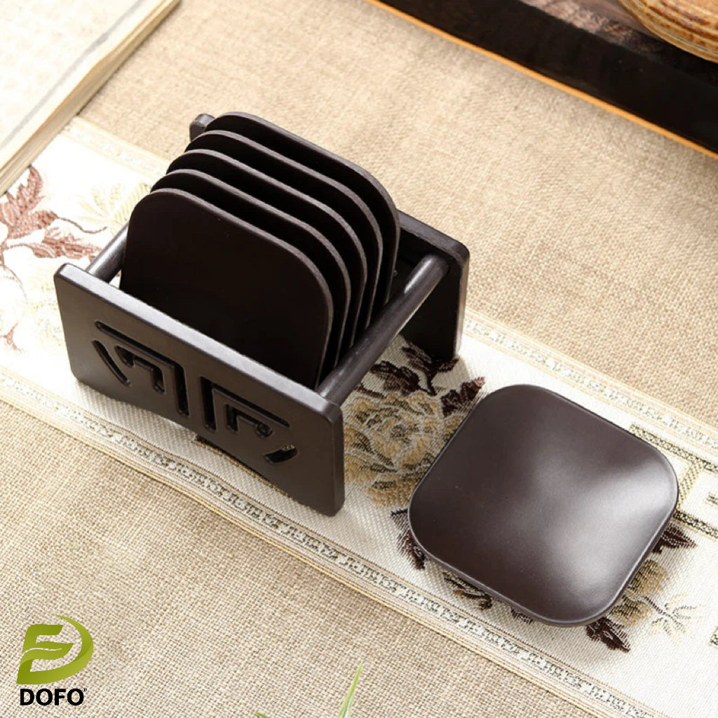 Bakelite Square Coaster and Hollow Storage Rack(chinese tea set)
