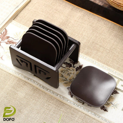 Bakelite Square Coaster and Hollow Storage Rack(chinese tea set)