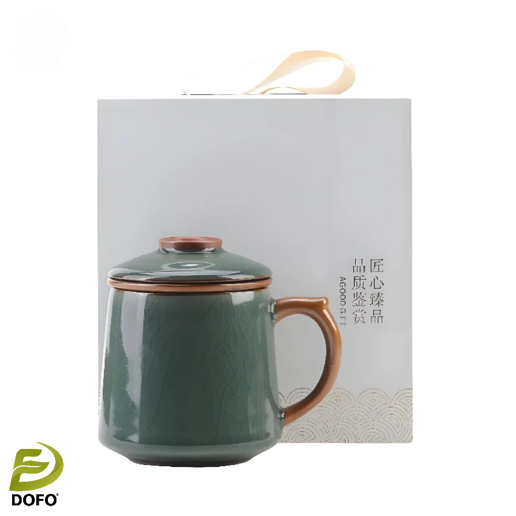 Sky blue Ge kiln office tea cup(Chinese Tea Set)
