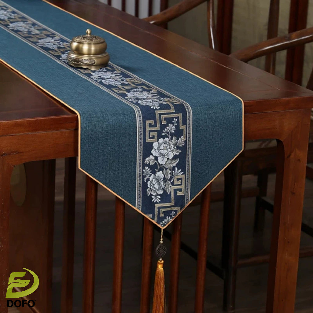 New Chinese Zen Table Runner (Chinese Tea Set)