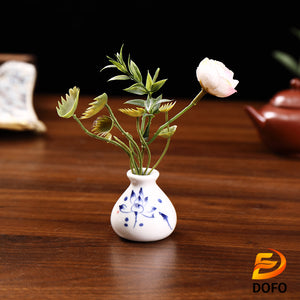 Mini Blue & White Ceramic Bud Vase (Chinese tea set)