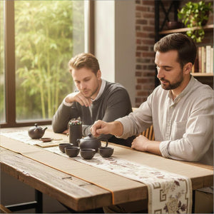 Purple clay teapot four-cup small tea set travel set
