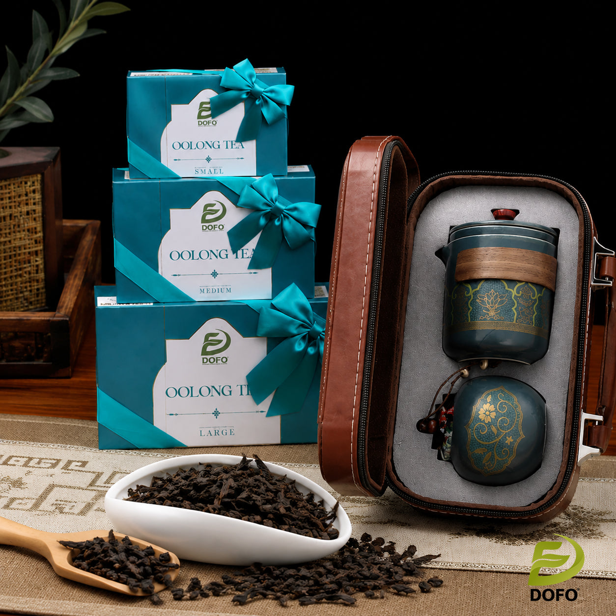 Value Da Hong Pao Rock Oolong Tea（3oz/85g）with Western Regions Tea Set