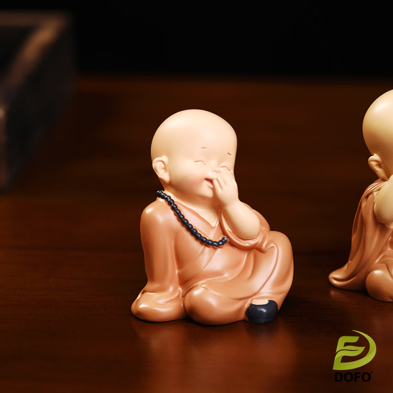 Zen Monk Tea Companion Figurine Set 3-pack(Chinese Tea Set)