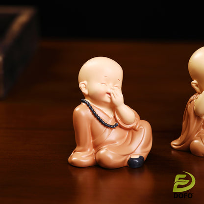 Zen Monk Tea Companion Figurine Set 3-pack(Chinese Tea Set)