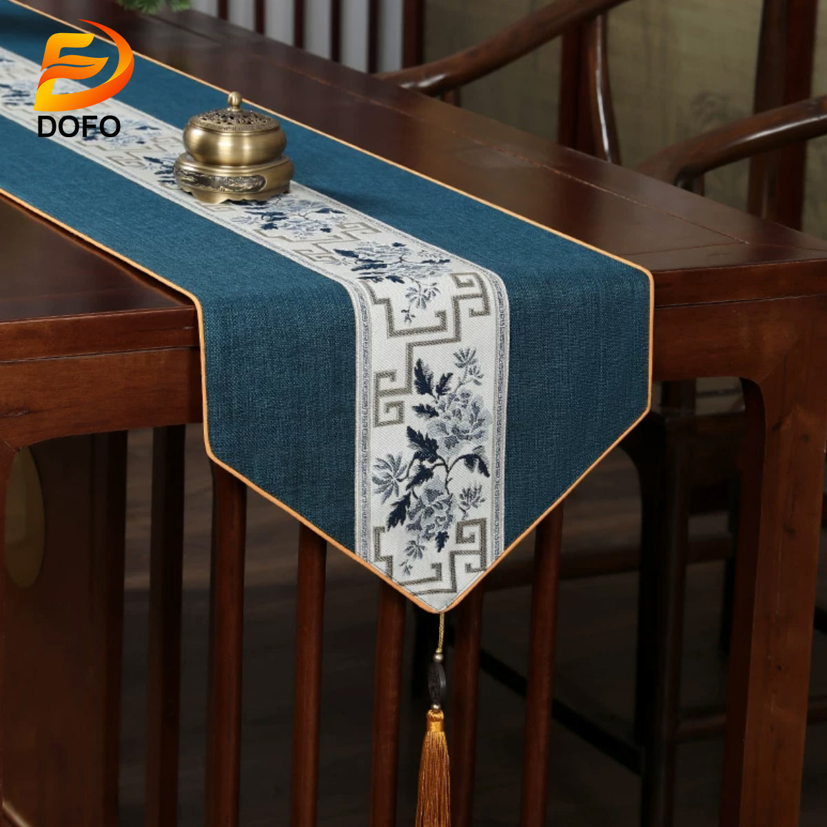 New Chinese Zen Table Runner (Chinese Tea Set)