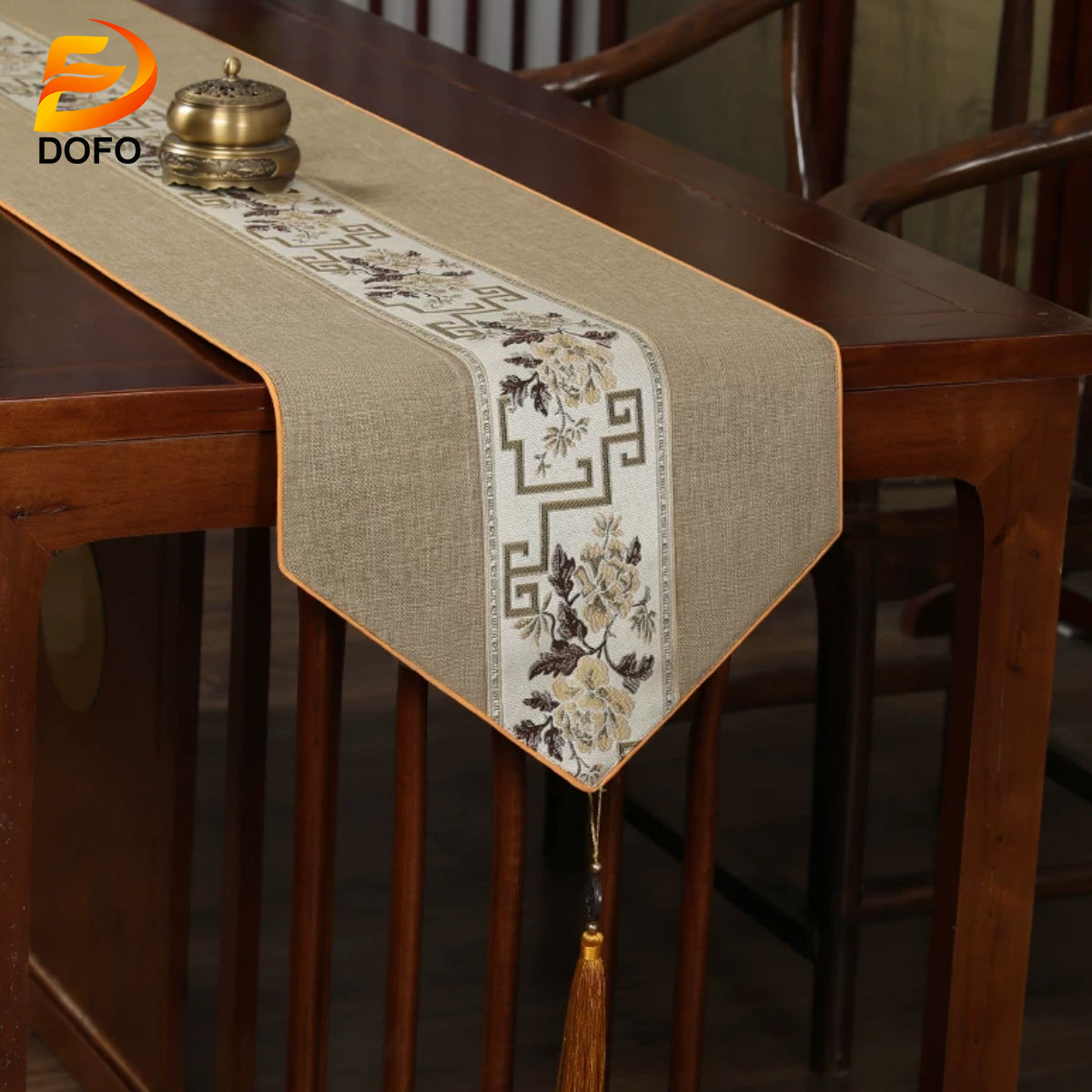 New Chinese Zen Table Runner (Chinese Tea Set)